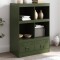 vidaXL Dulap &icirc;nalt verde măslină 67x39x95 cm oțel 841803