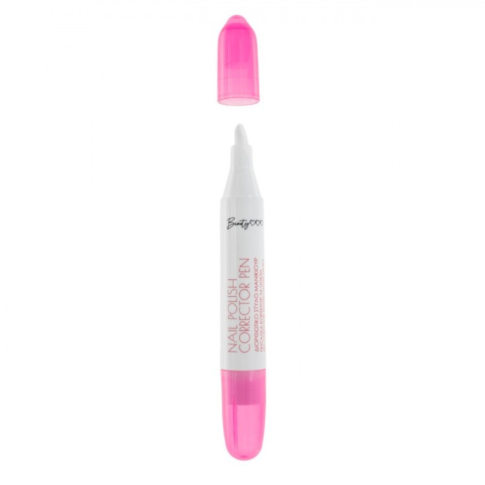 Pix Corector Manichiură, Beauty, Nail Polish Corrector Pen, Roz, 3 V&acirc;rfuri de Rezervă