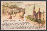 GERMANIA SALUTARI DIN FRANZENSBAD LITOGRAFIE CIRCULATA 1903