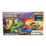 Set 2 piste cu 2 masinute, Teamsterz, Turbo City, Dino Clash