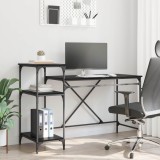 vidaXL Birou Stejar Negru 135 x 50 x 90 cm Lemn compozit 881284