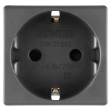 Priza schuko standard german 2M 16A Gewiss System negru GW21265