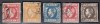 ROMANIA 1871/72 LP 30 LP 31 LP 31b LP LP 32 LP 33 REGELE CAROL I CU BARBA EMISIUNEA I SERIE NEDANTELATA STAMPILATA, Stampilat