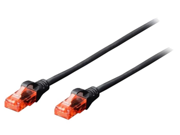 Patch Cord Negru UTP Cat 5e 10m