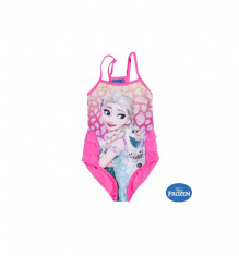 Costum de baie fete Disney Frozen roz, 8 ani, 128 cm foto