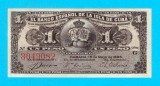 Bancnotă Cuba (pick 47) 1 Peso 1896 UNC serie: 3049082 Banco Espa&ntilde;ol de la Isla de Cuba