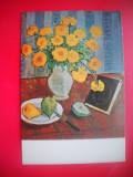 HOPCT 14796 FLORI GALBENE- TH PALLADY 1871-1956 -CP PICTURA-- ROMANIA-NECIRCULATA