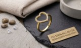 Cumpara ieftin Inel din Argint 925 Placat cu Aur , Model Inima Decupata , zOpen Heart Halo,