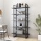 Gossi biblioteca cu 5 rafturi, gri, 100x30x175 cm, lemn prelucrat