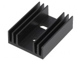 Radiator extrudat TO220 negru 37,5mm x 29mm x 11,5mm