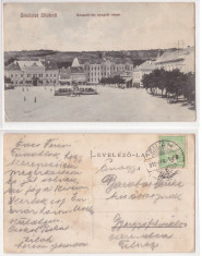 Zalau 1912 - Piata Kossuth, ilustrata circulata foto