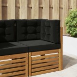 vidaXL Perna pentru canapea de exterior 3 pcs Negru Poliester 900768
