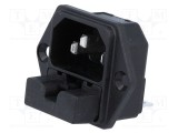 Conector alimentare AC SCHURTER soclu tată 10A 250VAC IEC 60320 6220