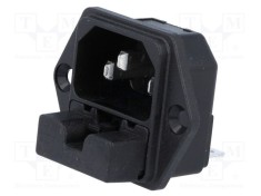 Conector alimentare AC SCHURTER soclu tată 10A 250VAC IEC 60320 6220