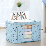 Cutie de Depozitare Pliabila, Flippy, 24 L, Panza Oxford, 40x30x20 cm, Fereastra Frontala, 2 Usi de Acces cu Fermoar Bidirectional, Cadru Metalic, Sup