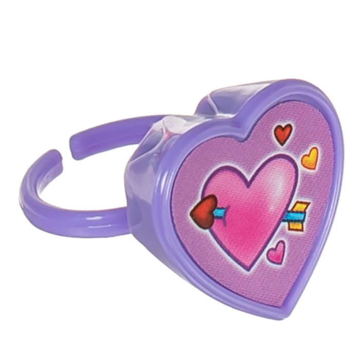 Set Inel ștampilă, Model Inimă, Multicolor, 5 Bucăți