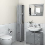 VidaXL Dulap de baie, gri sonoma, 25x26,5x170 cm, lemn prelucrat