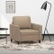 vidaXL Canapea de o persoană, cappuccino, 60 cm, piele ecologică 359327