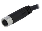 Conector M8 2m 3-PIN Mamă Drept cu Manșon și Cabluri