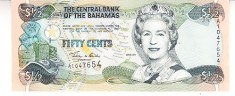 B11 - Bancnota foarte veche - Bahamas - 1/5 dolari - 2001
