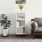 vidaXL Servantă, alb extralucios, 34,5x32,5x90 cm, lemn compozit 828734