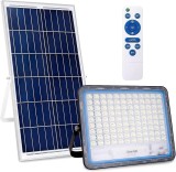Cumpara ieftin LED exterior cu panou solar de 400W, lumină albă 6000K, alb, IP67, impermeabil, panou LED solar