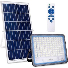 LED exterior cu panou solar de 400W, lumină albă 6000K, alb, IP67, impermeabil, panou LED solar