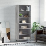 VidaXL Dulap &icirc;nalt, gri sonoma, 69,5x32,5x180 cm, lemn prelucrat
