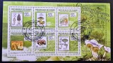 Ciuperci - Guineea (Republique de Guinee) 2009 - Coliță Nefilatelică / Bloc de 6 Timbre "Champignons dans les timbres" (Ștampilat) CP1_II
