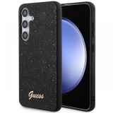 Guess Husa TPU Glitter Flakes Metal Logo Samsung Galaxy S24 Plus Negru