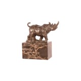 Rinocer- statueta din bronz pe soclu din marmura SL-10, Animale