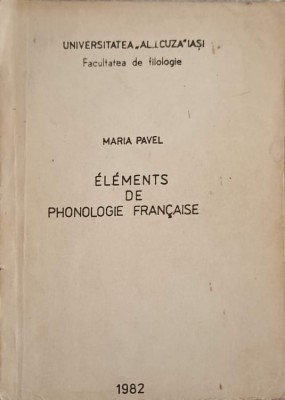 ELEMENTS DE PHONOLOGIE FRANCAISE-MARIA PAVEL-241731 foto