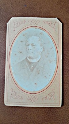 Fotografie tip CDV, portret barbat,1878 foto