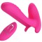 Stimulator Cuplu Remote Control 12 Moduri Vibratii Silicon USB Roz