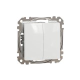 Cumpara ieftin Intrerupator dublu Schneider Sedna alb SDD111105