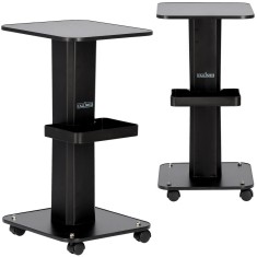 Asistent de coafor cu cărucior pe roți pentru vopsire URZ-STO-18-BLACK la salonul de &icirc;nfrumusețare dulap cu sertare