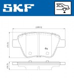 Set placute frana spate SKF VKBP90070