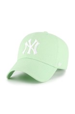 47 brand șapcă de baseball din bumbac MLB New York Yankees culoarea verde, uni, B-RGW17GWS-B0A