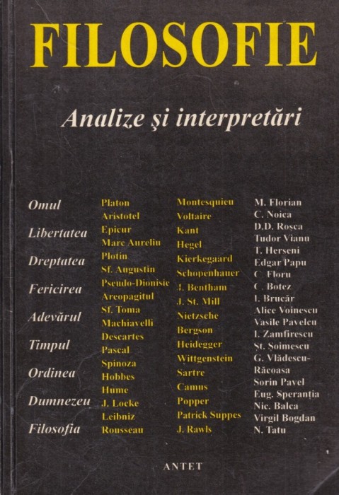 Filosofie. Analize si interpretari
