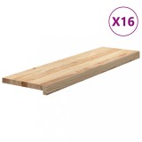 Trepte scari 16 buc Stejar masiv netratat 90x25x2 cm, DKD Home Decor