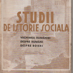 CONSTANTIN GIURESCU - STUDII DE ISTORIE SOCIALA ( 1943 )