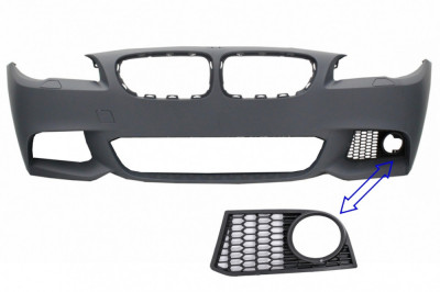 Grila Laterala Ornament Proiectoare PARTE DREAPTA BMW Seria 5 F10 F11 NON-LCI (2010-2014) bara fata M-Technik Performance AutoTuning foto