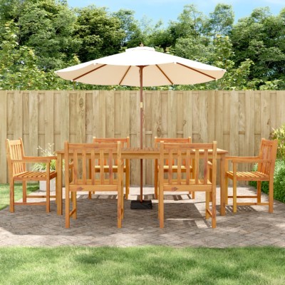vidaXL Set mobilier de grădină, 7 piese, lemn masiv de acacia 3206279 foto