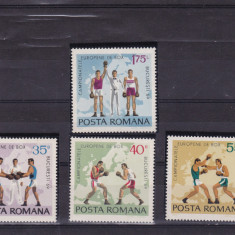 ROMANIA 1969 LP 701 CAMPIONATELE EUROPENE DE BOX SERIE MNH