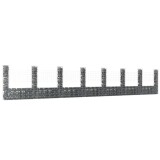 Coș gabion &icirc;n formă de U cu 8 st&acirc;lpi, 860x20x150 cm, fier