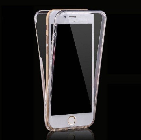 Husa fata - spate silicon 360&deg; acryl iPhone 11 + Cablu de date cadou