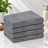 Cumpara ieftin Set 4 Prosoape Baie Lux Bumbac 100% Gri 550 GSM -50X90 Cm