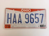 Ohio Inmatriculare USA original, decor de perete