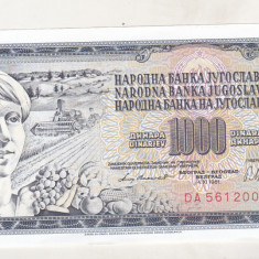 bnk bn Iugoslavia 1000 dinari 1981 unc