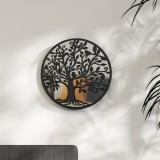 VidaXL Oglindă rotundă,negru,60x2,5 cm,fier, utilizare &icirc;n interior